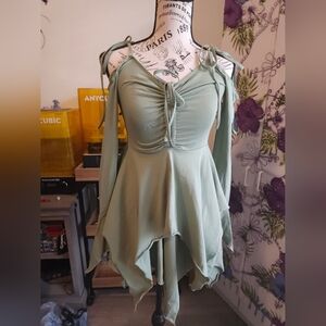 Dolls KILL- F Is For Fairies Handkerchief Dress - SAGE